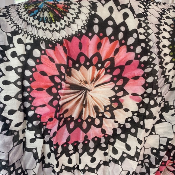 Matthew Williamson silk blend beach cover up, very colorful, multi, size 12 - Picture 8 of 15